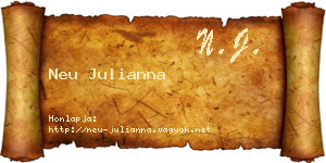 Neu Julianna névjegykártya