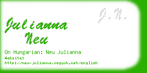 julianna neu business card